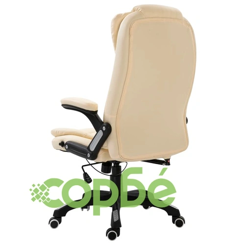 Офис стол, кремав, изкуствена кожа ➤ топ цена ➤ sorbe.bg