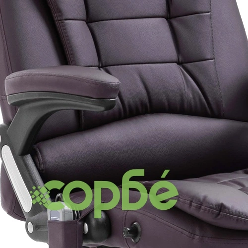 Масажен офис стол, кафяв, изкуствена кожа ➤ топ цена ➤ sorbe.bg