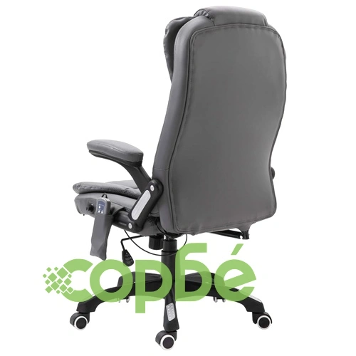 Масажен офис стол, антрацит, изкуствена кожа ➤ топ цена ➤ sorbe.bg