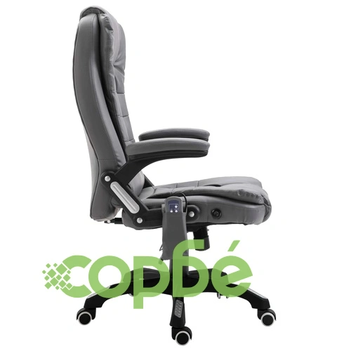 Масажен офис стол, антрацит, изкуствена кожа ➤ топ цена ➤ sorbe.bg