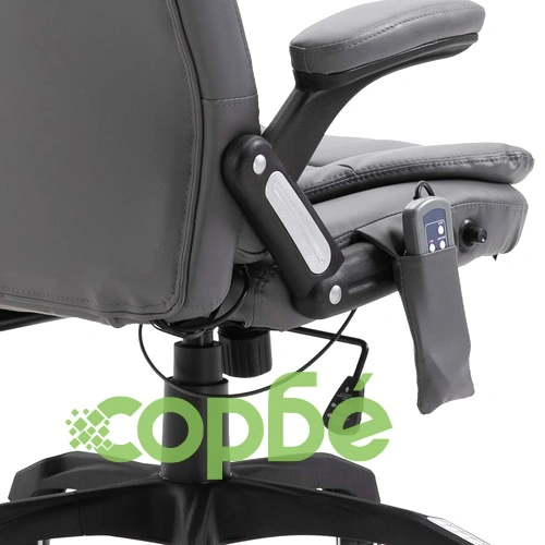 Масажен офис стол, антрацит, изкуствена кожа ➤ топ цена ➤ sorbe.bg