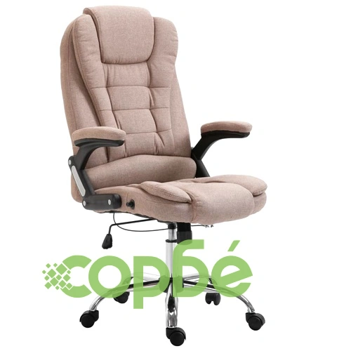 Офис стол, таупе, полиестер ➤ топ цена ➤ sorbe.bg