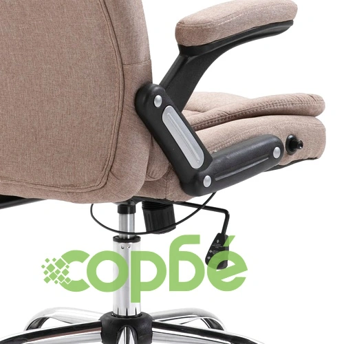 Офис стол, таупе, полиестер ➤ топ цена ➤ sorbe.bg