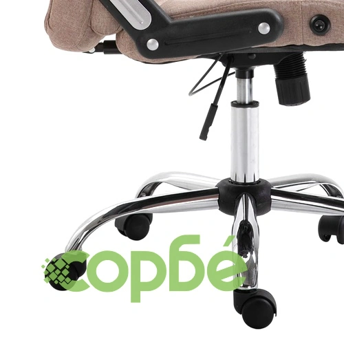 Офис стол, таупе, полиестер ➤ топ цена ➤ sorbe.bg