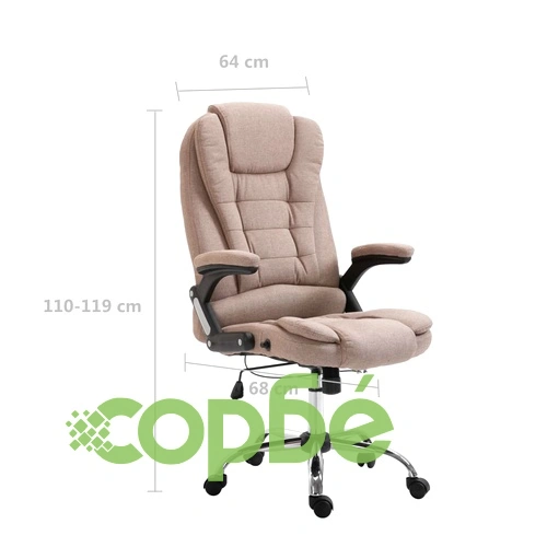 Офис стол, таупе, полиестер ➤ топ цена ➤ sorbe.bg