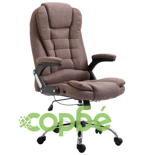 Офис стол, кафяв, полиестер ➤ топ цена ➤ sorbe.bg