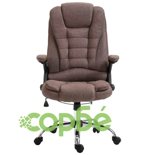 Офис стол, кафяв, полиестер ➤ топ цена ➤ sorbe.bg