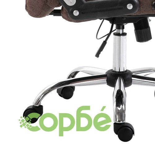 Офис стол, кафяв, полиестер ➤ топ цена ➤ sorbe.bg