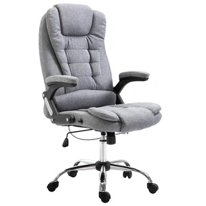 Офис стол, сив, полиестер