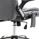 Масажен офис стол, сив, полиестер