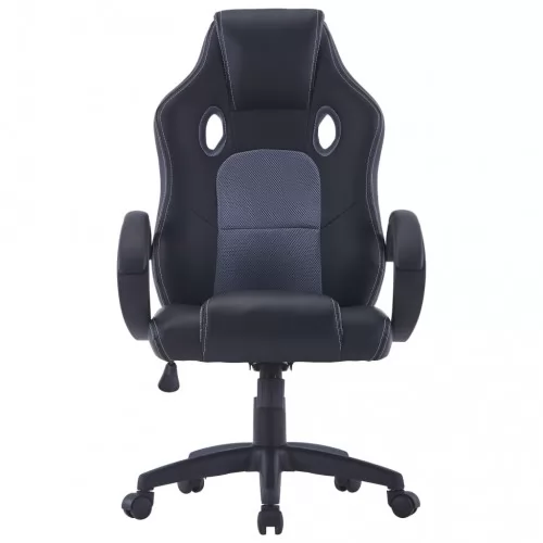 Геймърски стол, сиво, изкуствена кожа ➤ топ цена ➤ sorbe.bg