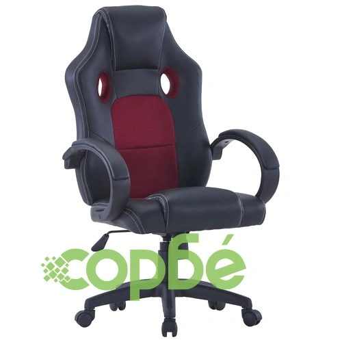 Геймърски стол, виненочервено, изкуствена кожа ➤ топ цена ➤ sorbe.bg