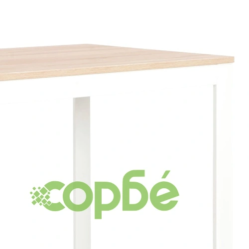 Компютърно бюро, бяло и цвят дъб, 120x60x70 см ➤ топ цена ➤ sorbe.bg