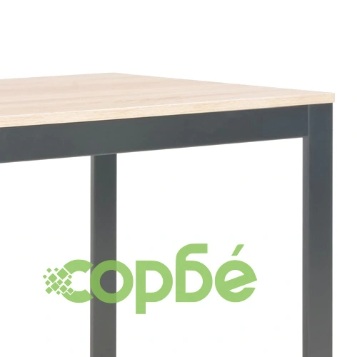 Компютърно бюро, черно и цвят дъб, 120x60x70 см ➤ топ цена ➤ sorbe.bg