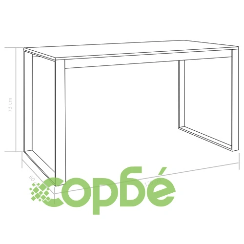 Компютърно бюро, черно и цвят дъб, 120x60x70 см ➤ топ цена ➤ sorbe.bg