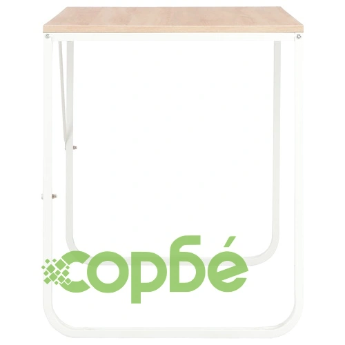 Компютърно бюро, бяло и цвят дъб, 120x60x73 см ➤ топ цена ➤ sorbe.bg