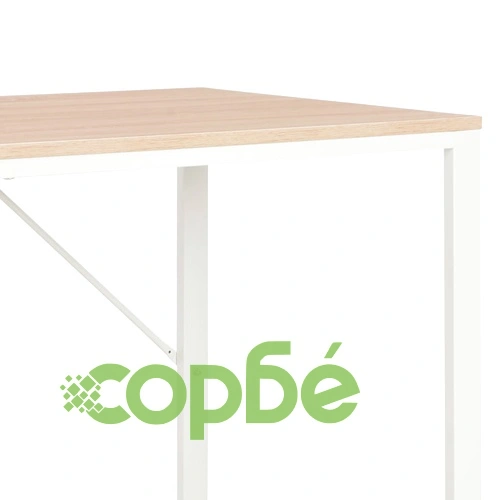 Компютърно бюро, бяло и цвят дъб, 120x60x73 см ➤ топ цена ➤ sorbe.bg