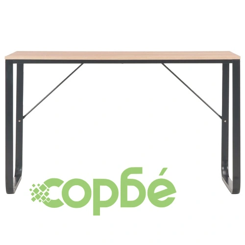 Компютърно бюро, черно и цвят дъб, 120x60x73 см ➤ топ цена ➤ sorbe.bg