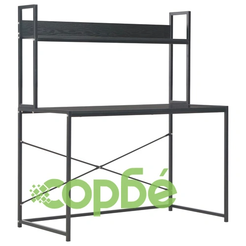 Компютърно бюро, черно, 120x60x138 см ➤ топ цена ➤ sorbe.bg