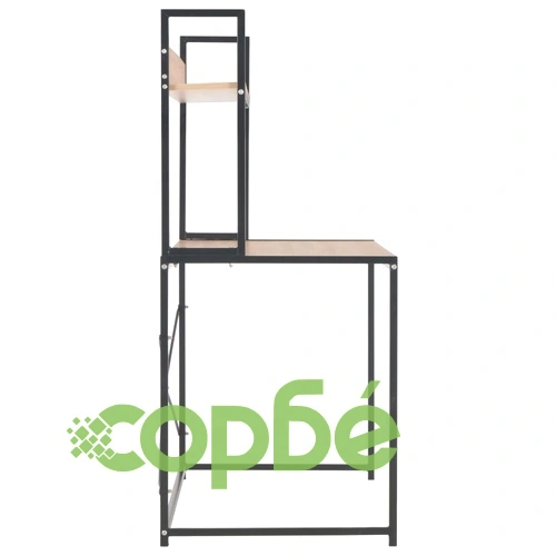 Компютърно бюро, черно и дъб, 120x60x138 см ➤ топ цена ➤ sorbe.bg