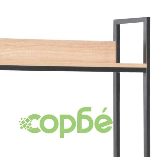 Компютърно бюро, черно и дъб, 120x60x138 см ➤ топ цена ➤ sorbe.bg