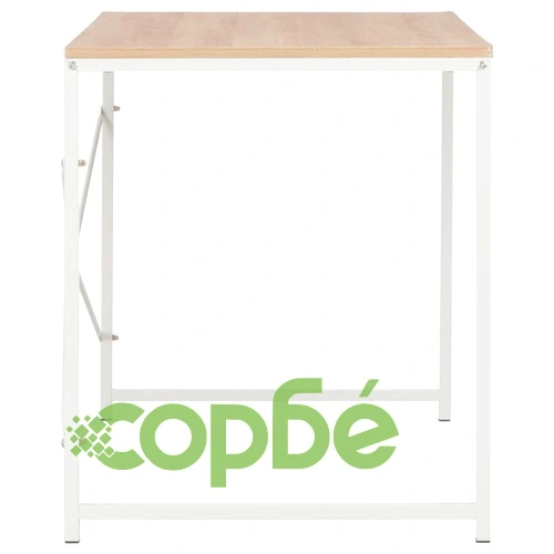 Компютърно бюро, бяло и цвят дъб, 120x60x70 см ➤ топ цена ➤ sorbe.bg