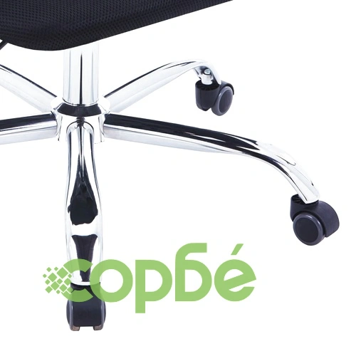 Офис стол с мрежеста облегалка, сив, текстил ➤ топ цена ➤ sorbe.bg