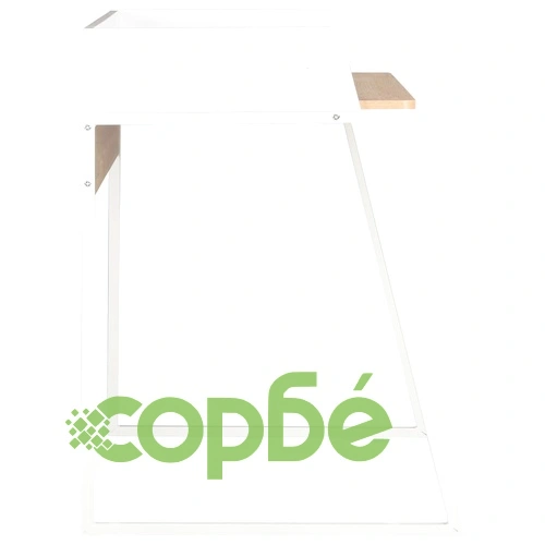 Бюро, бяло и дъб, 90x60x88 см ➤ топ цена ➤ sorbe.bg