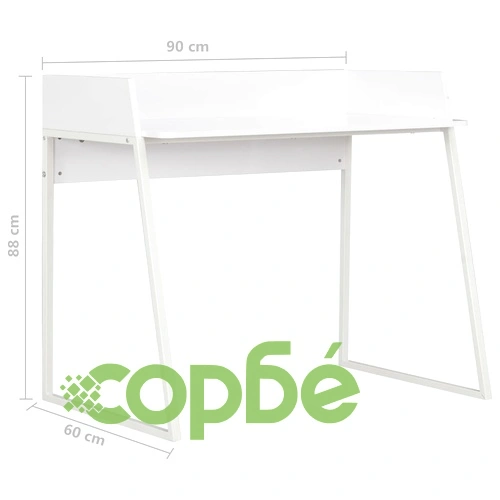 Бюро, бяло, 90x60x88 см ➤ топ цена ➤ sorbe.bg