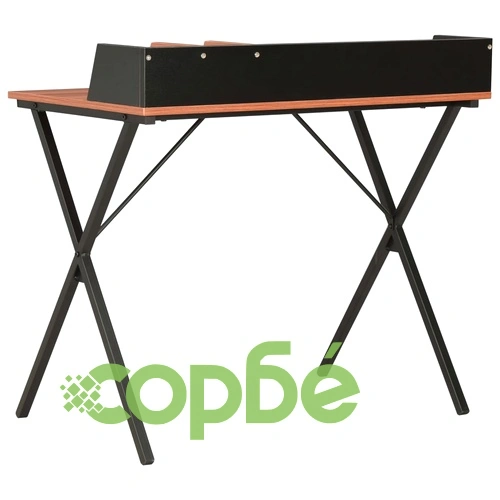 Бюро, черно и кафяво, 80x50x84 см ➤ топ цена ➤ sorbe.bg