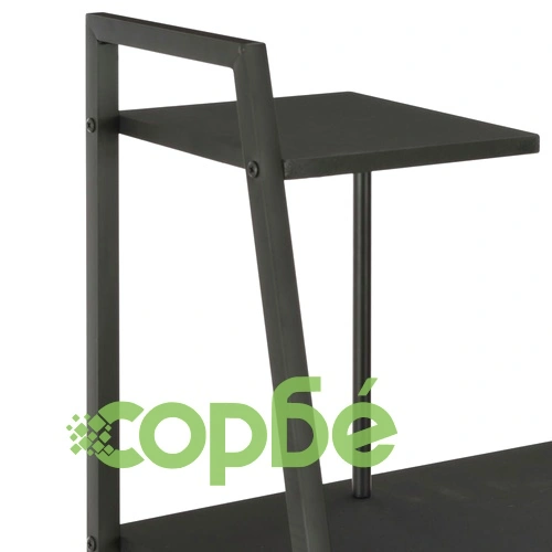 Бюро с модул с рафтове, черно, 102x50x117 см ➤ топ цена ➤ sorbe.bg