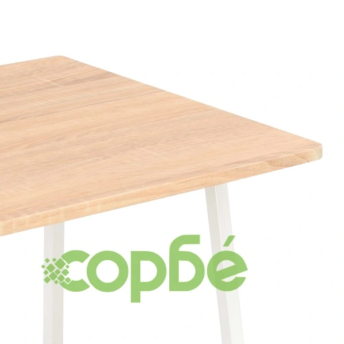 Бюро с модул с рафтове, бяло и дъб, 102x50x117 см ➤ топ цена ➤ sorbe.bg