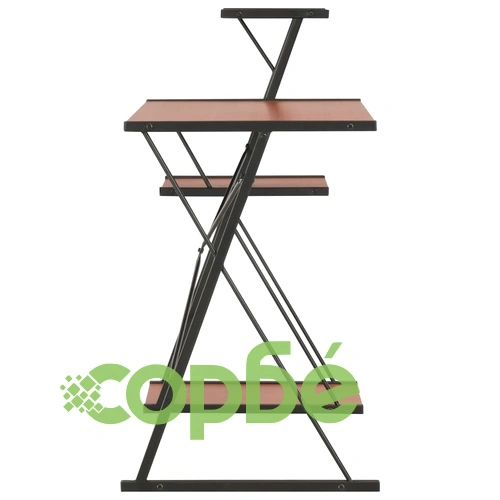 Бюро с рафт, черно и кафяво, 116x50x93 см ➤ топ цена ➤ sorbe.bg