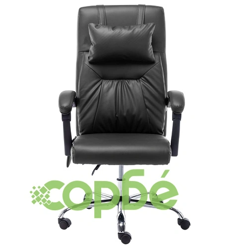 Масажен офис стол, черен, изкуствена кожа ➤ топ цена ➤ sorbe.bg