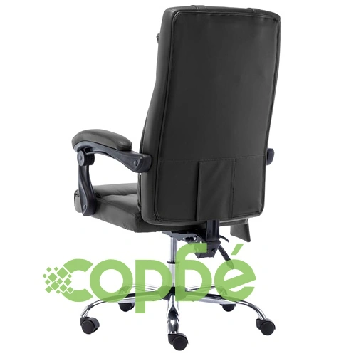 Масажен офис стол, черен, изкуствена кожа ➤ топ цена ➤ sorbe.bg