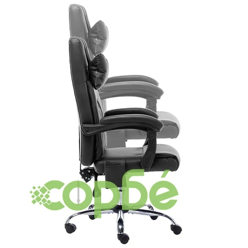 Масажен офис стол, черен, изкуствена кожа ➤ топ цена ➤ sorbe.bg