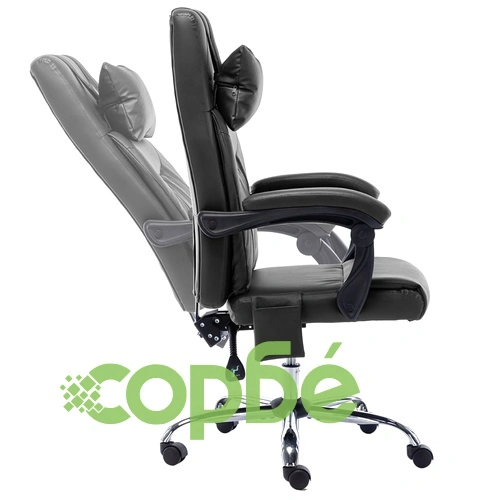 Масажен офис стол, черен, изкуствена кожа ➤ топ цена ➤ sorbe.bg