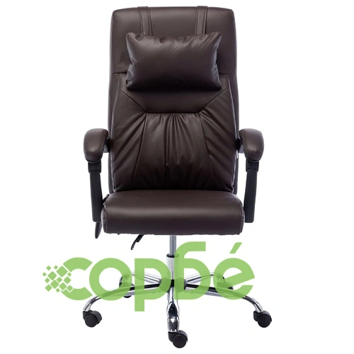 Масажен офис стол, кафяв, изкуствена кожа ➤ топ цена ➤ sorbe.bg