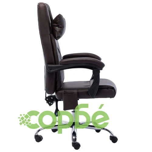 Масажен офис стол, кафяв, изкуствена кожа ➤ топ цена ➤ sorbe.bg