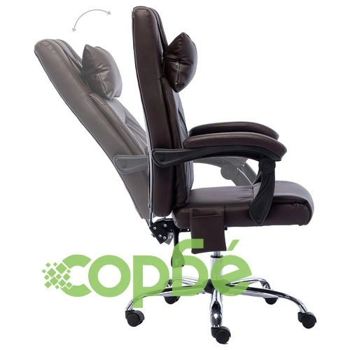 Масажен офис стол, кафяв, изкуствена кожа ➤ топ цена ➤ sorbe.bg