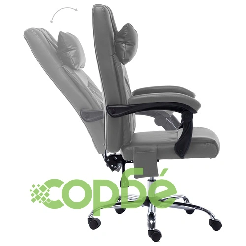 Масажен офис стол, антрацит, изкуствена кожа ➤ топ цена ➤ sorbe.bg