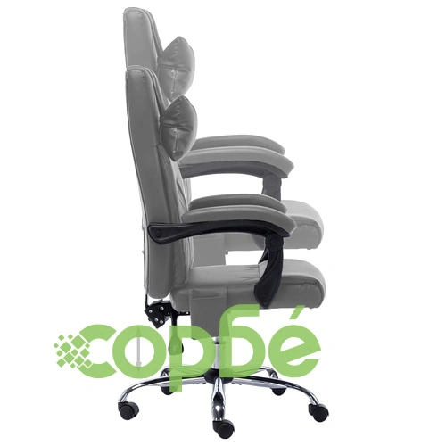 Масажен офис стол, антрацит, изкуствена кожа ➤ топ цена ➤ sorbe.bg