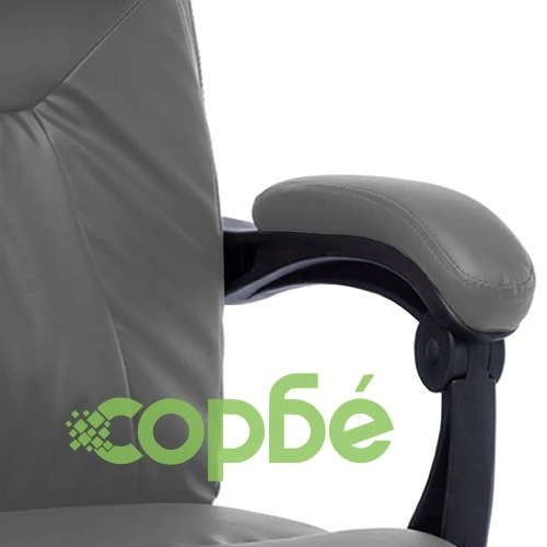 Масажен офис стол, антрацит, изкуствена кожа ➤ топ цена ➤ sorbe.bg