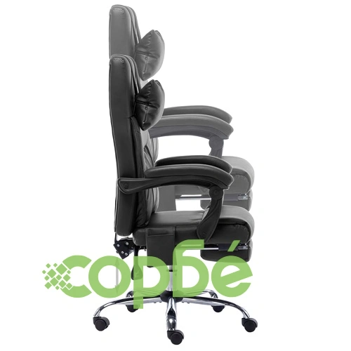 Масажен офис стол, черен, изкуствена кожа ➤ топ цена ➤ sorbe.bg