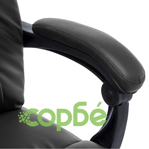 Масажен офис стол, черен, изкуствена кожа ➤ топ цена ➤ sorbe.bg