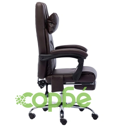 Масажен офис стол, кафяв, изкуствена кожа ➤ топ цена ➤ sorbe.bg