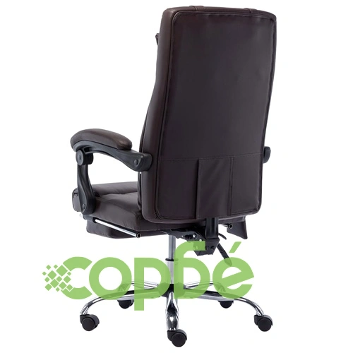 Масажен офис стол, кафяв, изкуствена кожа ➤ топ цена ➤ sorbe.bg