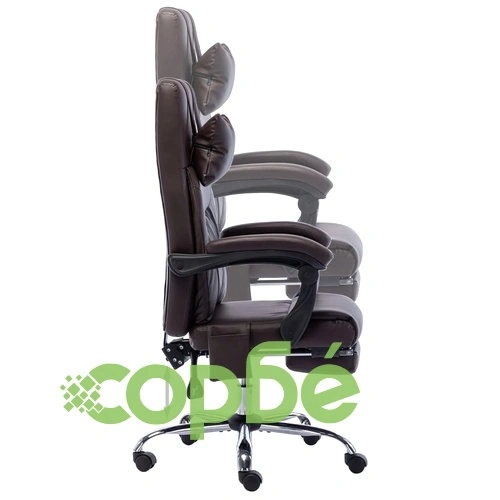 Масажен офис стол, кафяв, изкуствена кожа ➤ топ цена ➤ sorbe.bg