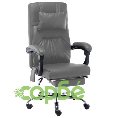 Масажен офис стол, антрацит, изкуствена кожа ➤ топ цена ➤ sorbe.bg