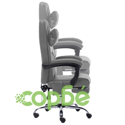 Масажен офис стол, антрацит, изкуствена кожа ➤ топ цена ➤ sorbe.bg